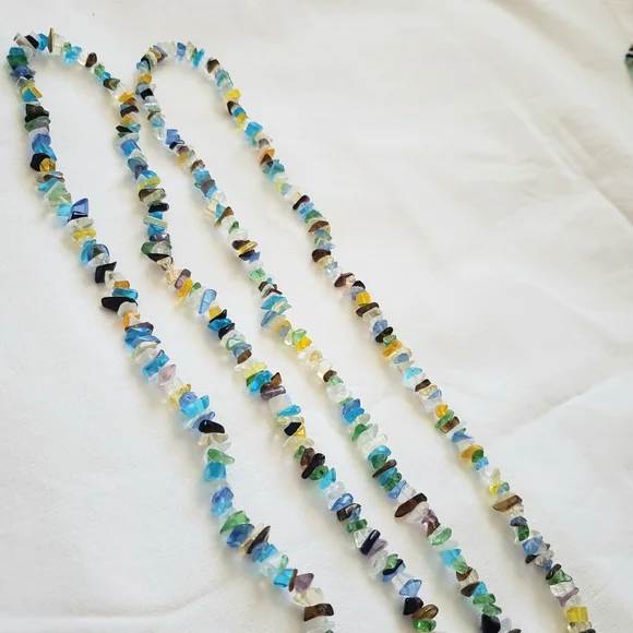 Two Long Strands Stone/ Glass Chips - Picture 11 of 12
